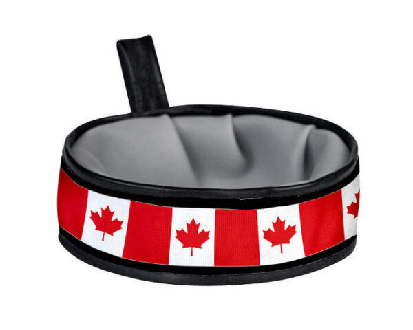 Trail Buddy Collapsible Dog Travel Bowl - Canada Maple Leaf