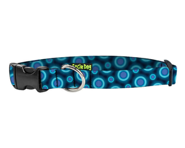 Small Ecoweave-Blue SpaceDots Dog Collar