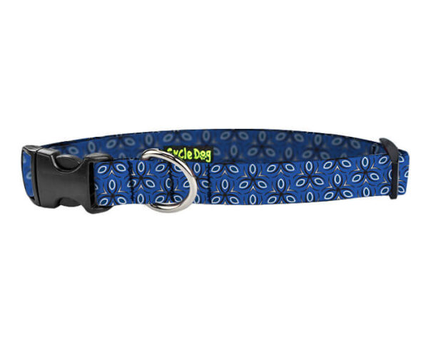 Small Ecoweave-Blue Tri-Style Dog Collar