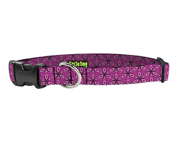 Small Ecoweave-Fuchsia Tri-Style Dog Collar