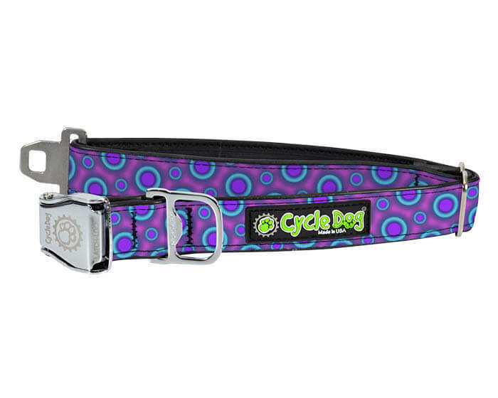 Purple Blue SpaceDots Dog Collar