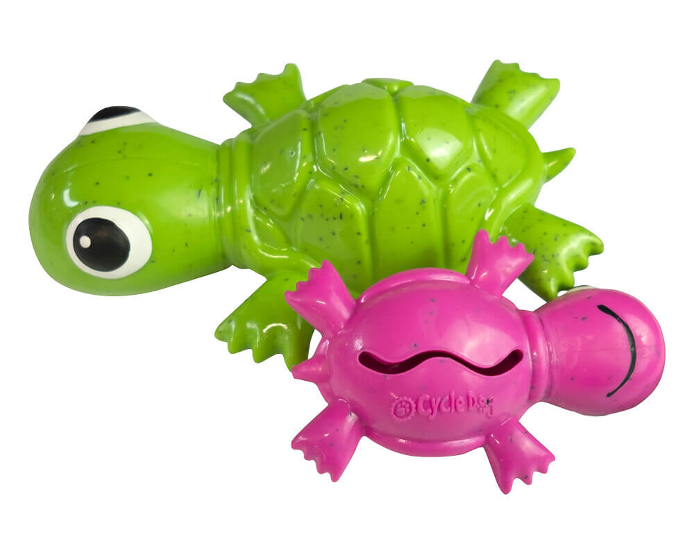Cycle Dog Mini Fuchsia 3-Play Turtle Dog Toy - Each