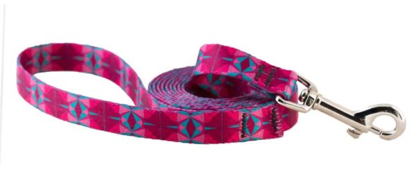 Small Ecoweave-Fuchsia Kaleidoscope Dog Leash