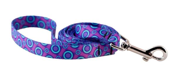 Small Ecoweave-Purple SpaceDots Dog Leash