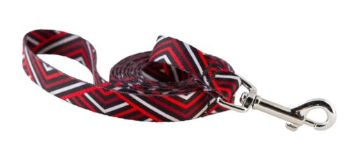 Small Ecoweave-Red Black Diagonals Dog Leash