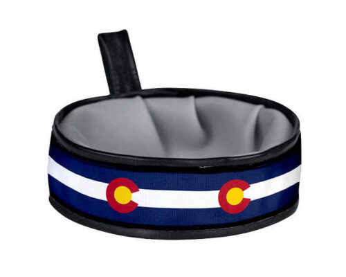 Trail Buddy Collapsible Dog Travel Bowl - Colorado Flag