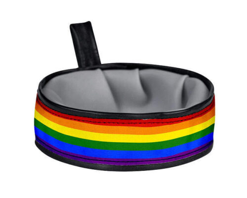 Trail Buddy Collapsible Dog Travel Bowl - Rainbow Pride