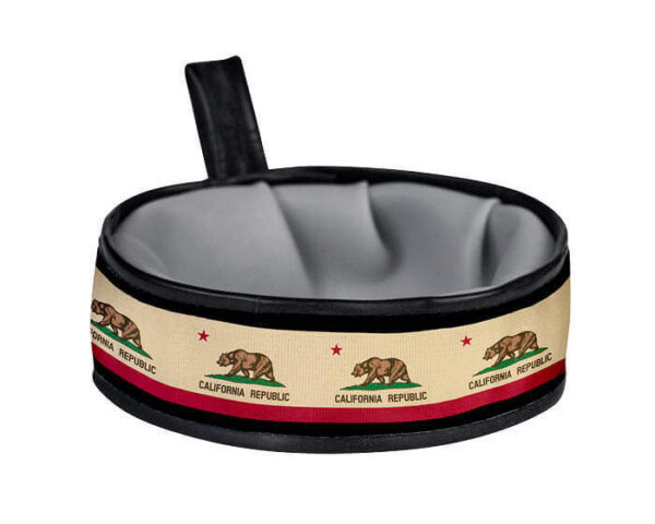 Bowls-California-700x560px - Cycle Dog-Earth Friendly Pet Company Trail Buddy Collapsible Dog Travel Bowl - California Flag