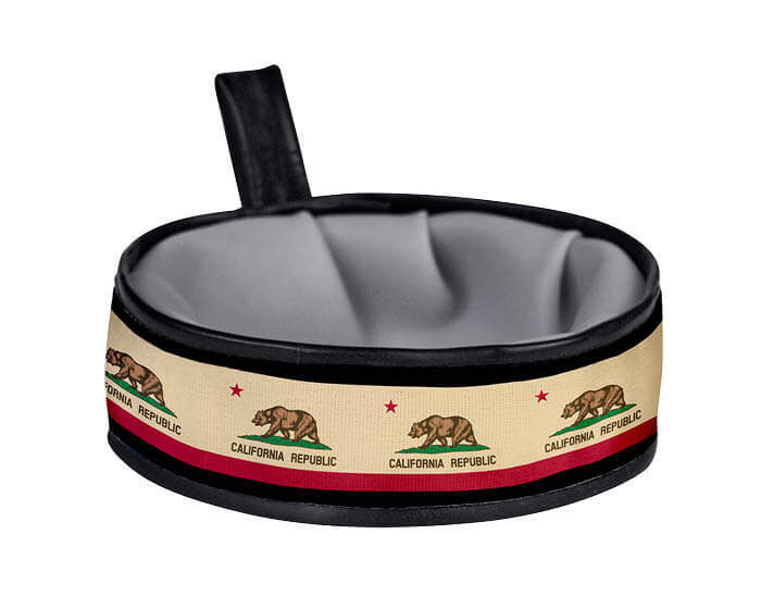 Trail Buddy Collapsible Dog Travel Bowl - California Flag