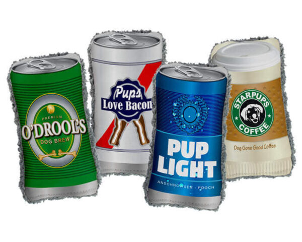 Duraplush BrewGear Cans Dog Toy
