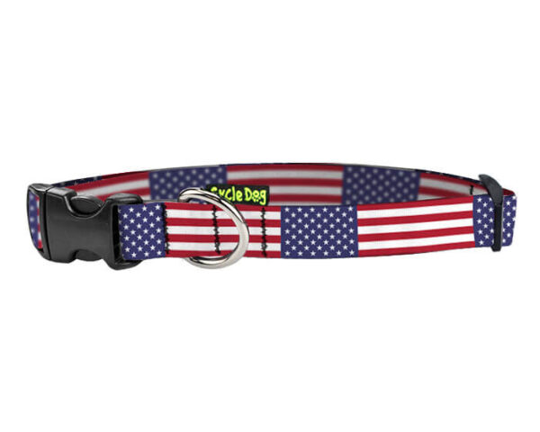 Small Ecoweave-USA Stars & Stripes Dog Collar