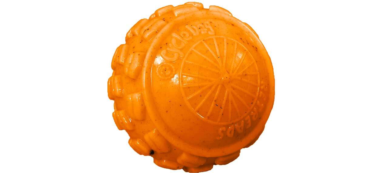 High Roller Dog Ball - Orange, Large