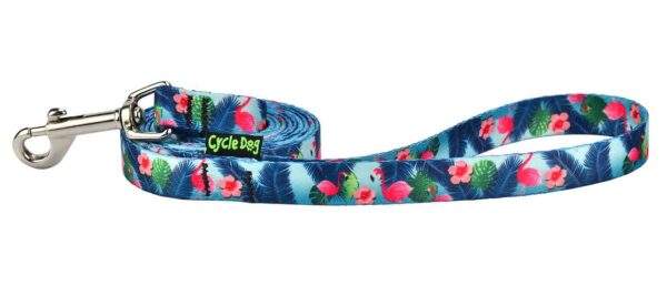 Small Ecoweave Flamingos Dog Leash