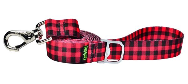 Ecoweave Red Plaid Dog Leash
