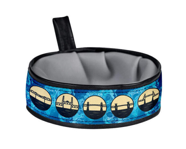 Trail Buddy Collapsible Dog Travel Bowl - Portland Bridges