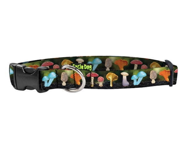 Small Ecoweave Mushrooms Dog Collar