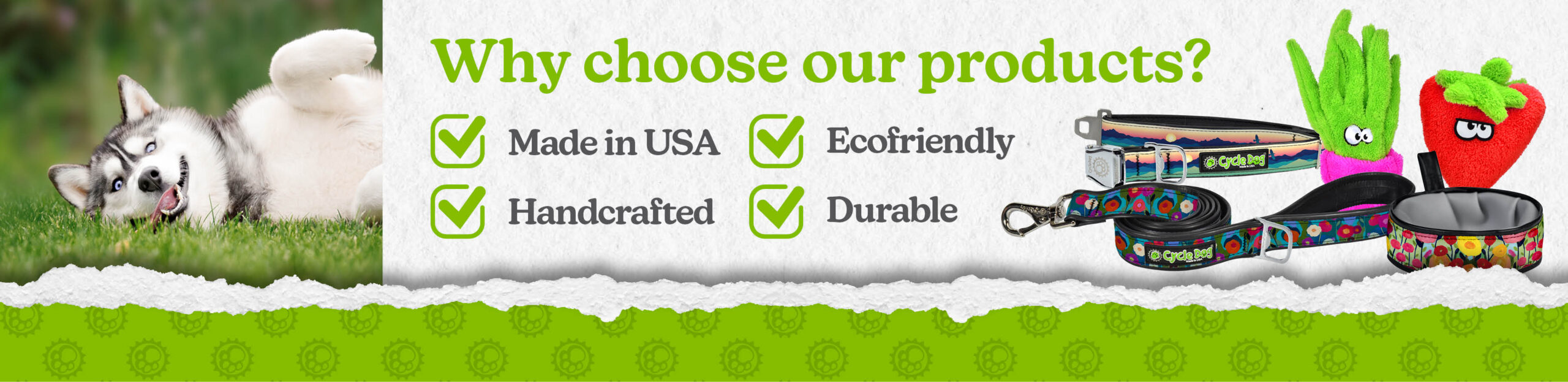 04-23 Wholesale Spring Banner - Cycle Dog-Earth Friendly Pet Company