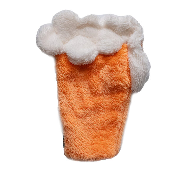 Duraplush Martini Dog Toy pint of beer Orange