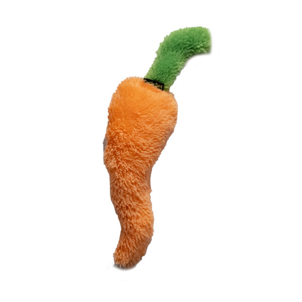 chili pepper orange Duraplush Martini Dog Toy